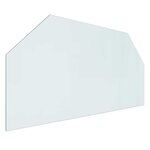 vidaXL Plaque en verre de cheminée Transparent 100 x 50 cm Verre