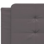 vidaXL Lit avec matelas Zadar gris 200x200 cm similicuir