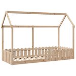 vidaXL Cadre de lit d'enfants forme de maison 80x200cm bois pin massif