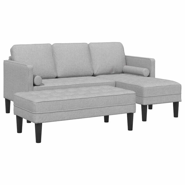 vidaXL Ensemble de Canapés 2 Pièces Gris nuage 173 x 131 x 67 cm tissu