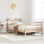 vidaXL Cadre de lit sans matelas 90x190 cm bois de pin massif