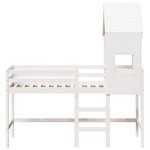 vidaXL Lit superposé avec échelle et toit sans matelas blanc 90x190 cm