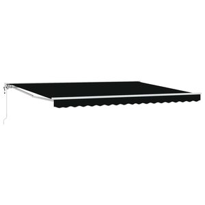vidaXL Auvent rétractable électrique Noir 4 × 3 m