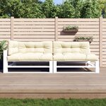 vidaXL Coussins de palette lot de 5 crème tissu