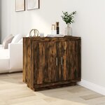 vidaXL Buffet Chêne fumé 80x40x75 cm Bois d'ingénierie
