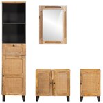 vidaXL Ensembles de salle de bain Naturel Bois de mangue massif