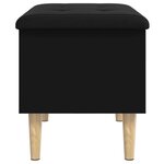 vidaXL Banc de rangement noir 62x42x46 cm bois d'ingénierie