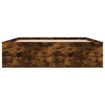 vidaXL Cadre de lit chêne fumé 135x190 cm double