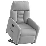 vidaXL Fauteuil inclinable électrique gris nuage tissu