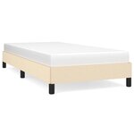 vidaXL Cadre de lit Crème 90 x 200 cm Tissu