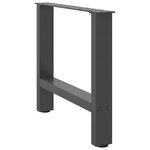 vidaXL Pieds de table basse Anthracite 2 pièces 60 x (42-43) cm Acier
