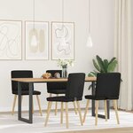 vidaXL Chaises à manger lot de 4 noir tissu