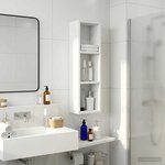 vidaXL Armoire murale de salle de bain Blanc 20 x 14 x 70 cm