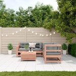 vidaXL Salon de jardin 5 Pièces avec coussins bois massif douglas