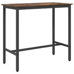 vidaXL table Chêne fumé 100 x 50 x 90 5 cm Bois d'ingénierie et acier