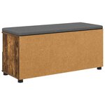 vidaXL Banc d'entrée avec coussin Chêne fumé 100 x 38 x 46 cm