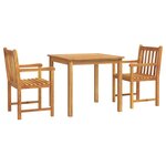 vidaXL Ensemble à manger de jardin 3 Pièces Bois d'acacia solide