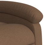 vidaXL Fauteuil inclinable de massage électrique Marron Tissu