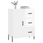 vidaXL Buffet Blanc brillant 69 5x34x90 cm Bois d'ingénierie