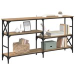vidaXL Table console avec étagère Chêne artisanal 150 x 29 x 76 5 cm