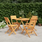 vidaXL Ensemble à manger de jardin 5 Pièces Bois de teck massif