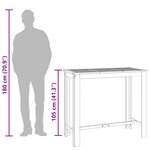 vidaXL Table de bar de jardin 120x60x105 cm Bois d'acacia solide