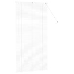 vidaXL Store de Fenêtre avec des rideaux Blanc Aluminium