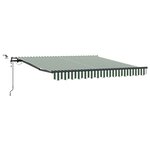 vidaXL Tissu de auvent Vert et blanc 350 x 250 cm Polyester
