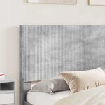 vidaXL Cadre de lit avec rangement et tête de lit Gris béton
