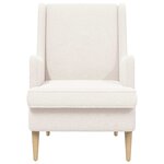 vidaXL Fauteuil Crème Bouclé