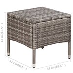 vidaXL Mobilier de bistro 3 Pièces Résine tressée Gris