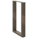 vidaXL Pieds de table à manger en U 2 pièces Acier naturel 50 x (72-73) cm Acier