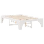 vidaXL Cadre de lit Blanc 135 x 190 cm Pin massif