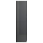 vidaXL Garde-robe Gris brillant 90x52x200 cm Aggloméré
