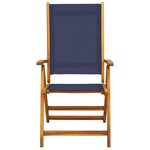 vidaXL Chaises pliables de jardin lot de 6 bois d'acacia et textilène