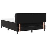 Lit Box Spring vidaXL avec Matelas Noir 140x200 cm Velours