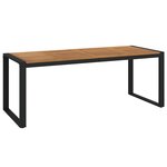 Ensemble de salle à manger de jardin vidaXL 7 pièces gris poly rattan acacia