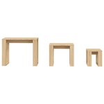 vidaXL Tables gigognes 3 Pièces Chêne sonoma Bois d'ingénierie