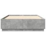 vidaXL Cadre de lit gris béton 140x200 cm bois d'ingénierie