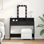 vidaXL Table de Toilette Noir 100 x 41 x 140 cm Bois d'ingénierie