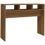 vidaXL Table console Chêne marron 105x30x80 cm Bois d'ingénierie