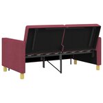 vidaXL Canapé-lit escamotable Bordeaux Tissu