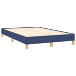 vidaXL Sommier à lattes de lit matelas et LED bleu 120x190 cm tissu