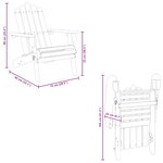 vidaXL Chaise de jardin Adirondack Bois d'acacia massif