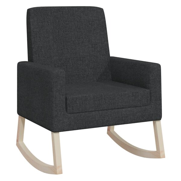 vidaXL Chaise à bascule Noir Tissu