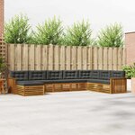 vidaXL Ensemble de canapés d'extérieur 8 pc Naturel et Anthracite