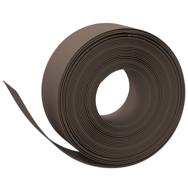 vidaXL Bordure de jardin marron 10 m 20 cm polyéthylène