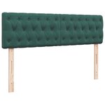 vidaXL Cadre de lit ottoman avec matelas vert foncé 140x200 cm velours