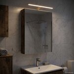 vidaXL Armoire Miroir de Salle de Bain Chêne fumé 40 x 10 5 x 60 5 cm