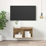 vidaXL Cabinet TV chêne artisanal 37 x 37 x 72 cm Bois d'ingénierie